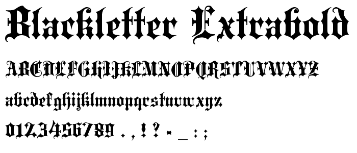 Blackletter ExtraBold font